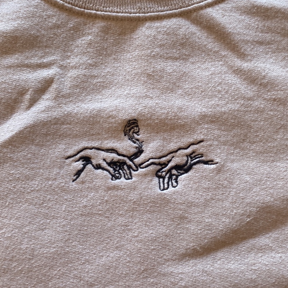 Embroidered crew neck sweatshirt - size M